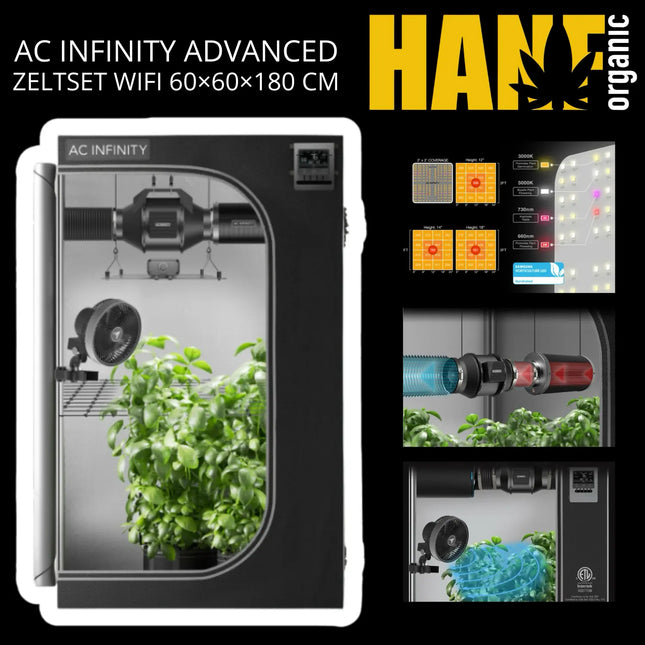 AC IInfinity Advance Zeltset WIFI 60×60×180 cm