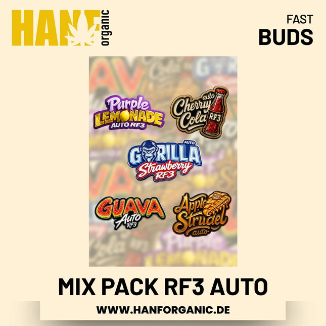 Mix Pack RF3 Autoflower Hanfsamen von Fast Buds – 5 Samen